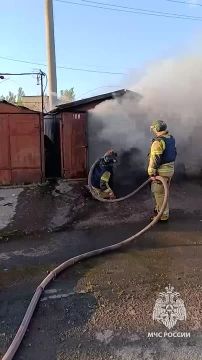 Горловские огнеборцы ликвидировали пожар в гаражном кооперативе