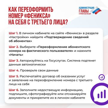 На сайте оператора «Феникс» появилась функция переоформления номера с одного абонента на другого