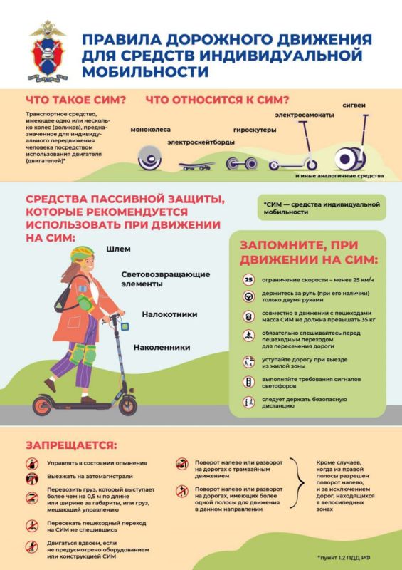 Правила дорожного движения для средств индивидуальной мобильности