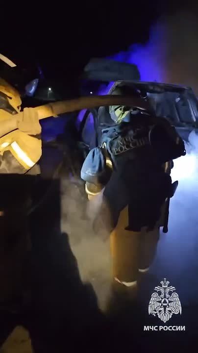 Горловские огнеборцы ликвидировали возгорание автомобиля