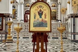В Горловке появилась икона, покрывающая своим омофором трудящихся шахтеров