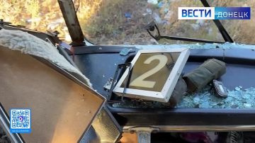 Украинские террористы ударили по пассажирскому автобусу в Никитовском районе Горловки